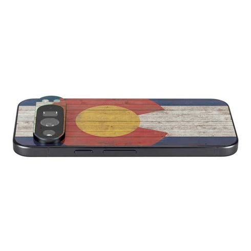 Colorado Flag Dark Wood Pixel 9 Pro XL Skin